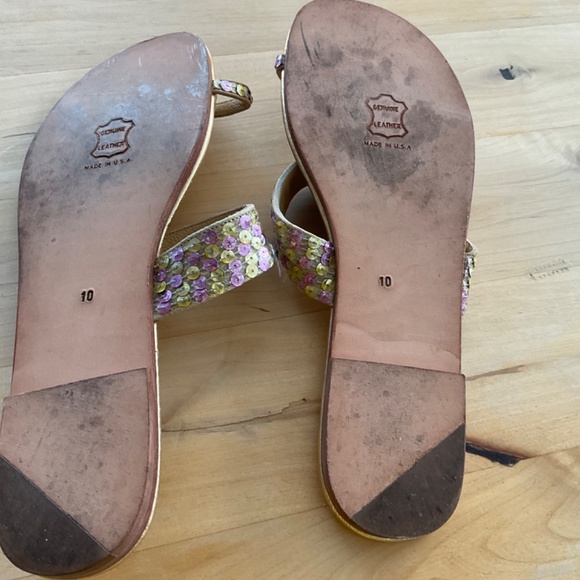 DELORIS & MAXINE VINTAGE TOE RING SANDALS - Picture 3 of 4